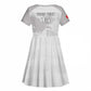 Custom Tunisia Football Kid Short Sleeve Dress Eagles of Carthage Go Champion - White Color - African Pride