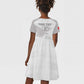 Custom Tunisia Football Kid Short Sleeve Dress Eagles of Carthage Go Champion - White Color - African Pride
