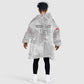 Custom Tunisia Football Kid Wearable Blanket Hoodie Eagles of Carthage Go Champion - White Color - African Pride
