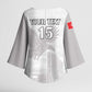 Custom Tunisia Football Kimono Sleeve Blouse White Eagles of Carthage