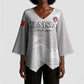 Custom Tunisia Football Kimono Sleeve Blouse White Eagles of Carthage