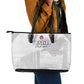 Tunisia Football Leather Tote Bag Eagles of Carthage Go Champion - White Color - African Pride