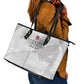 Tunisia Football Leather Tote Bag Eagles of Carthage Go Champion - White Color - African Pride