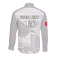 Custom Tunisia Football Long Sleeve Button Shirt Eagles of Carthage Go Champion - White Color - African Pride