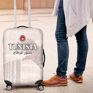 Tunisia Football Luggage Cover Eagles of Carthage Go Champion - White Color - African Pride