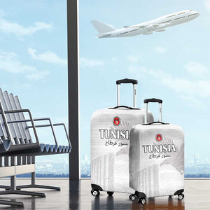 Tunisia Football Luggage Cover Eagles of Carthage Go Champion - White Color - African Pride