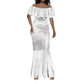 Custom Tunisia Football Mermaid Dress Eagles of Carthage Go Champion - White Color - African Pride