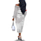Custom Tunisia Football Off The Shoulder Long Sleeve Dress Eagles of Carthage Go Champion - White Color - African Pride