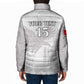 Custom Tunisia Football Padded Jacket White Eagles of Carthage