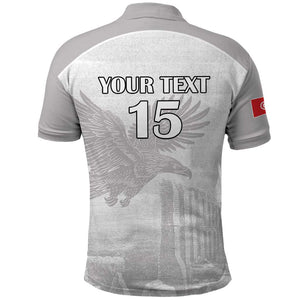 Custom Tunisia Football Polo Shirt Eagles of Carthage Go Champion - White Color - African Pride