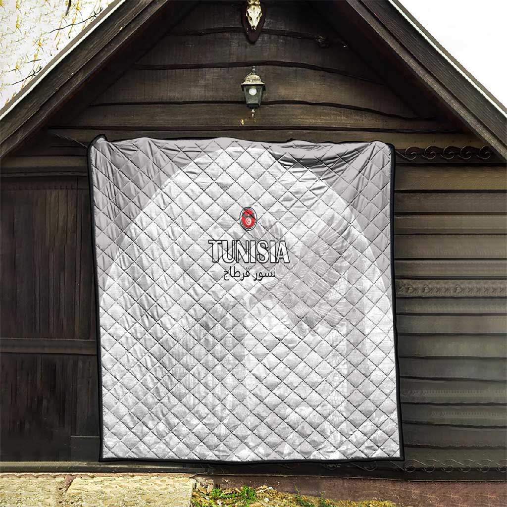 Tunisia Football Quilt Eagles of Carthage Go Champion - White Color - African Pride
