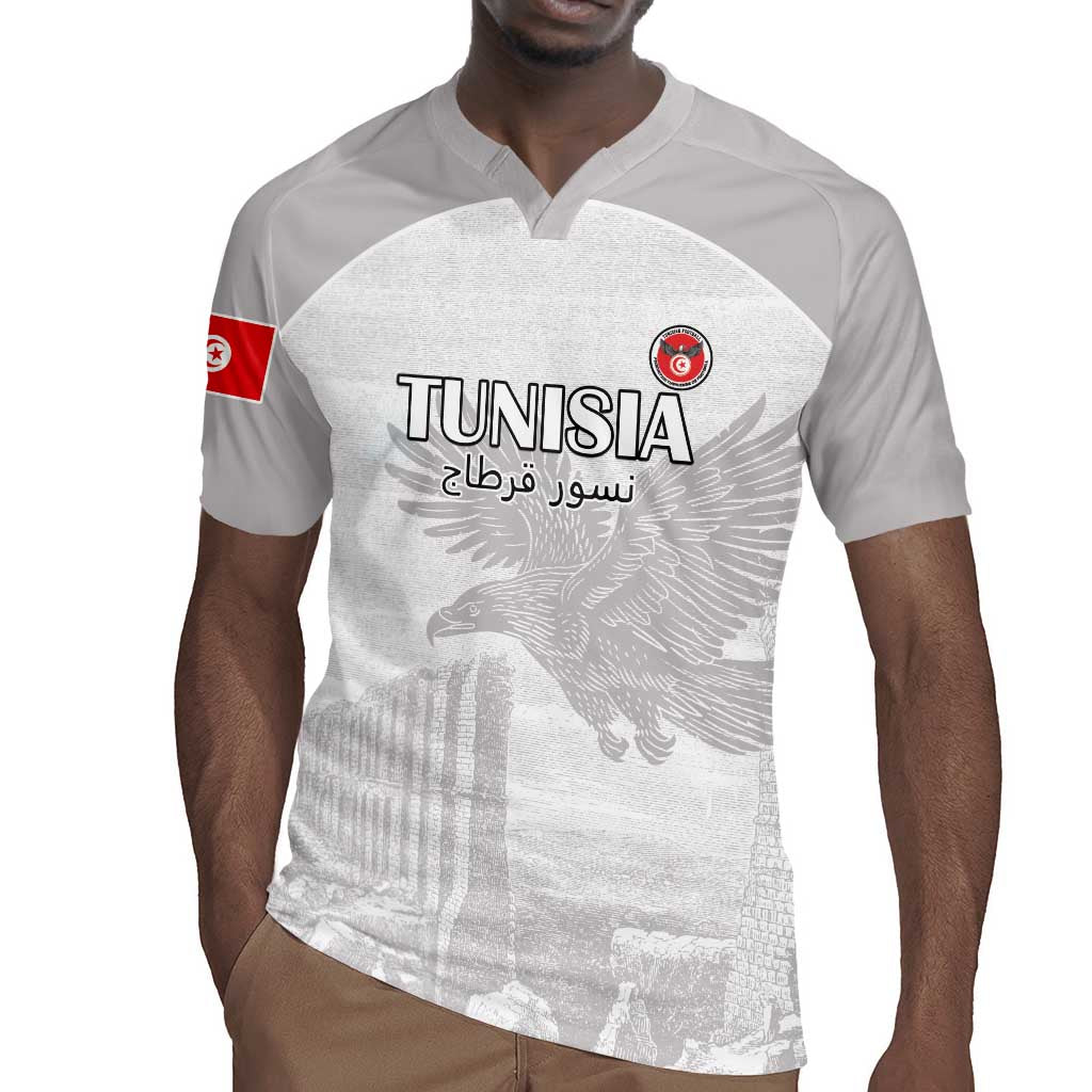 Custom Tunisia Football Rugby Jersey Eagles of Carthage Go Champion - White Color - African Pride