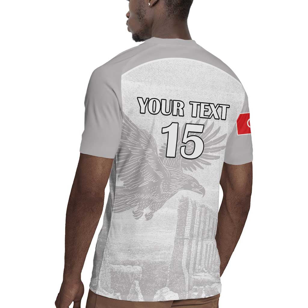 Custom Tunisia Football Rugby Jersey Eagles of Carthage Go Champion - White Color - African Pride