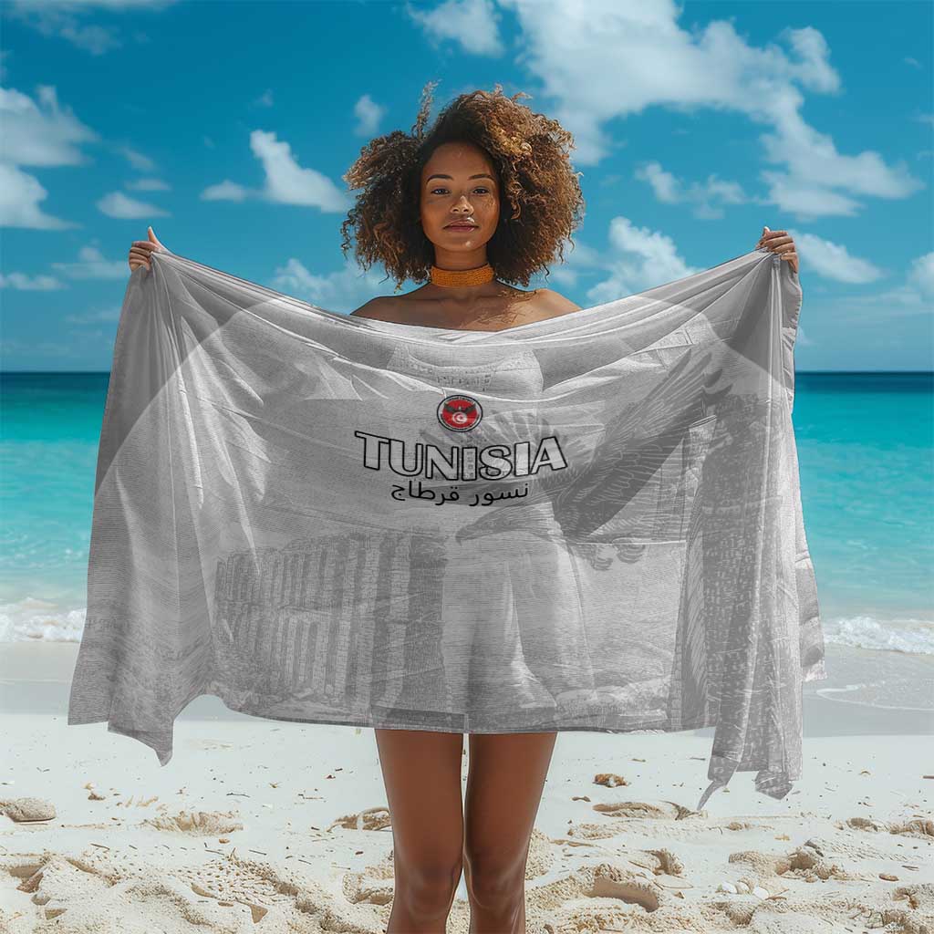 Tunisia Football Sarong Eagles of Carthage Go Champion - White Color - African Pride