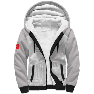 Custom Tunisia Football Sherpa Hoodie Eagles of Carthage Go Champion - White Color - African Pride