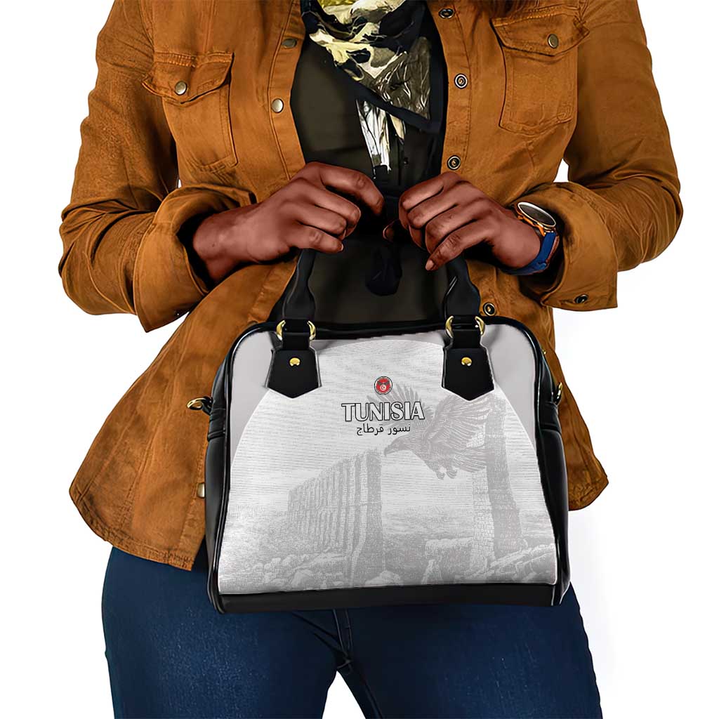 Tunisia Football Shoulder Handbag Eagles of Carthage Go Champion - White Color - African Pride