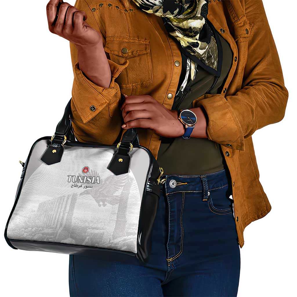 Tunisia Football Shoulder Handbag Eagles of Carthage Go Champion - White Color - African Pride