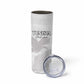 Custom Tunisia Football Skinny Tumbler Eagles of Carthage Go Champion - White Color - African Pride