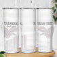 Custom Tunisia Football Skinny Tumbler Eagles of Carthage Go Champion - White Color - African Pride