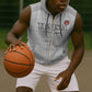 Custom Tunisia Football Sleeveless Zip Hoodie Eagles of Carthage Go Champion - White Color - African Pride