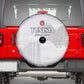 Tunisia Football Spare Tire Cover Eagles of Carthage Go Champion - White Color - African Pride