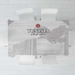 Tunisia Football Tablecloth Eagles of Carthage Go Champion - White Color - African Pride