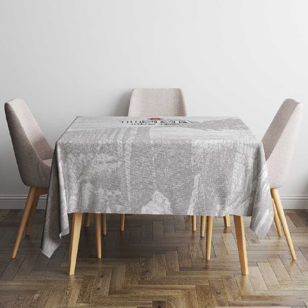 Tunisia Football Tablecloth Eagles of Carthage Go Champion - White Color - African Pride