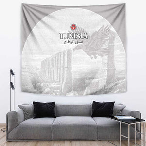 Tunisia Football Tapestry Eagles of Carthage Go Champion - White Color - African Pride