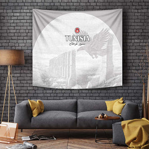 Tunisia Football Tapestry Eagles of Carthage Go Champion - White Color - African Pride