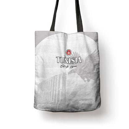 Tunisia Football Tote Bag White Eagles of Carthage