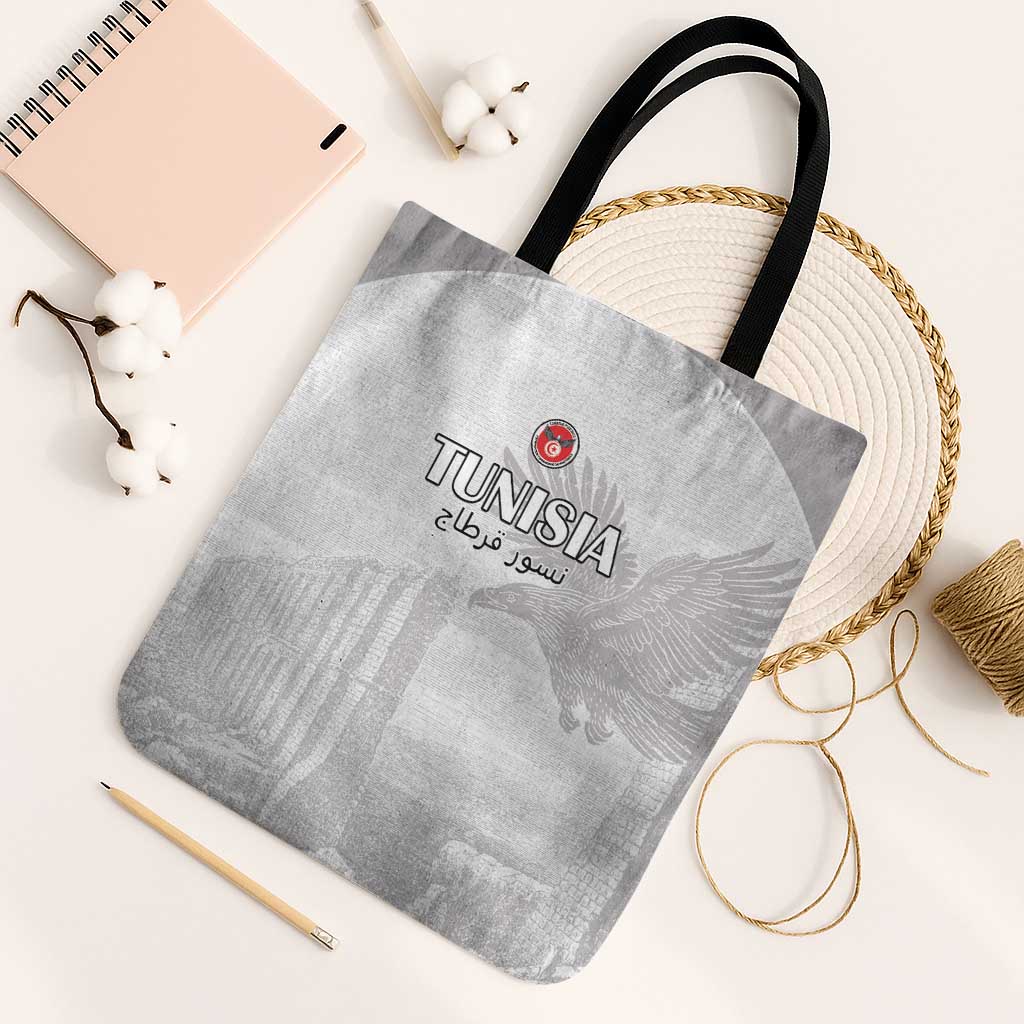 Tunisia Football Tote Bag White Eagles of Carthage