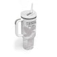 Custom Tunisia Football Tumbler With Handle Eagles of Carthage Go Champion - White Color - African Pride