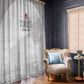 Tunisia Football Window Curtain Eagles of Carthage Go Champion - White Color - African Pride