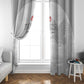 Tunisia Football Window Curtain Eagles of Carthage Go Champion - White Color - African Pride