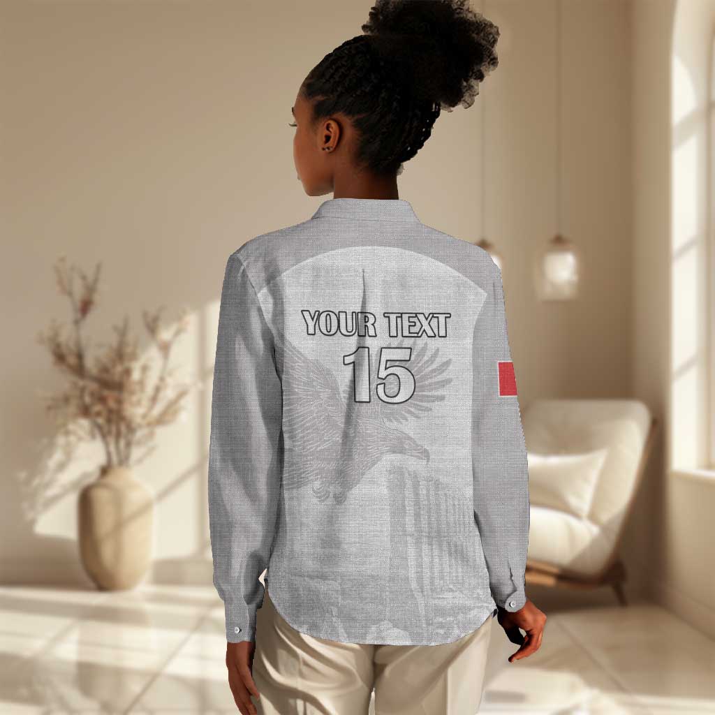 Custom Tunisia Football Women Casual Shirt Eagles of Carthage Go Champion - White Color - African Pride
