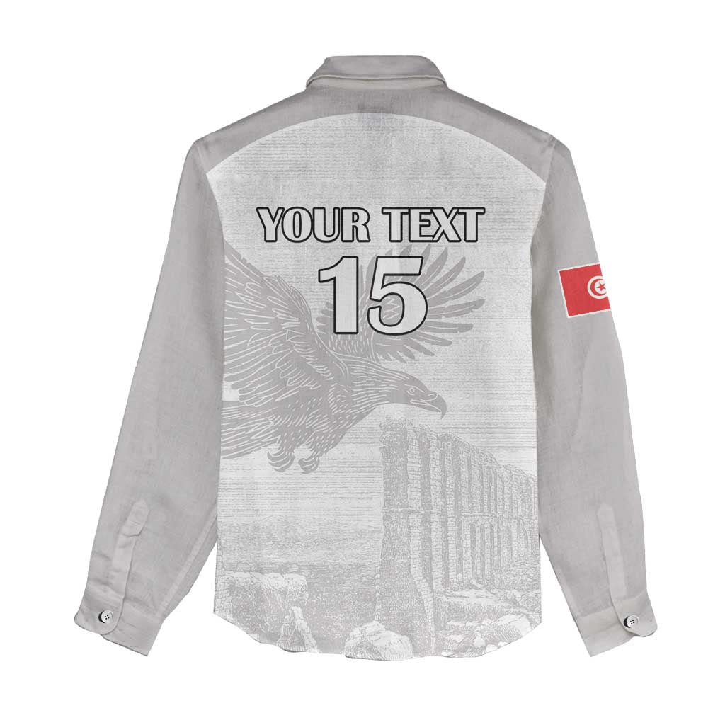 Custom Tunisia Football Women Casual Shirt Eagles of Carthage Go Champion - White Color - African Pride