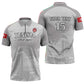 Custom Tunisia Football Zipper Polo Shirt White Eagles of Carthage
