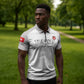 Custom Tunisia Football Zipper Polo Shirt White Eagles of Carthage