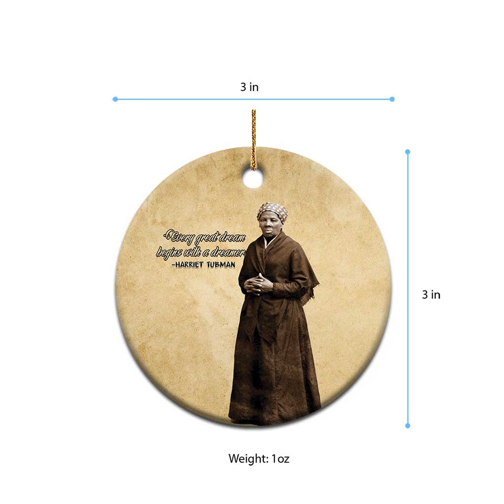 Civil Rights Leaders Blossoming Equality Ceramic Ornament Harriet Tubman - African Pride