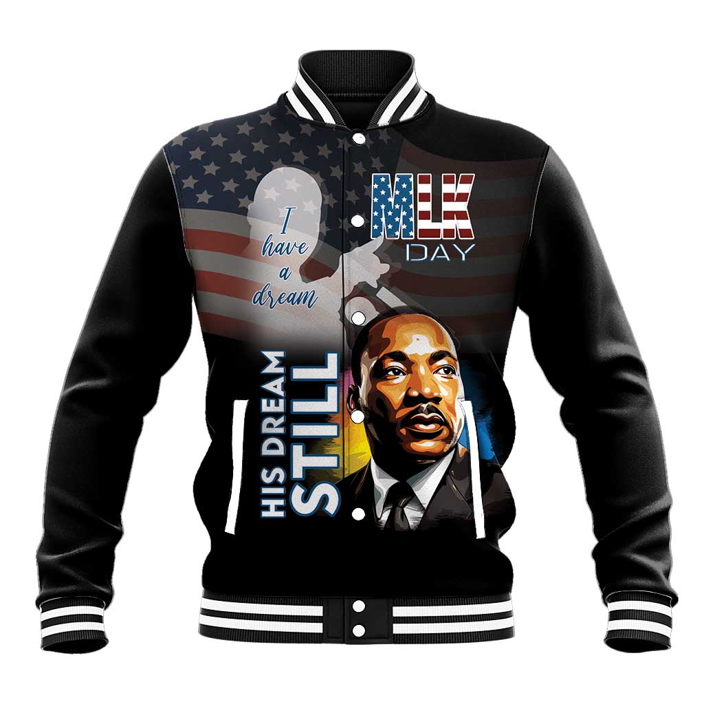 Black Americans Happy MLK Day Baseball Jacket I Have A Dream
