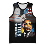 Black Americans Happy MLK Day Basketball Jersey I Have A Dream - African Pride