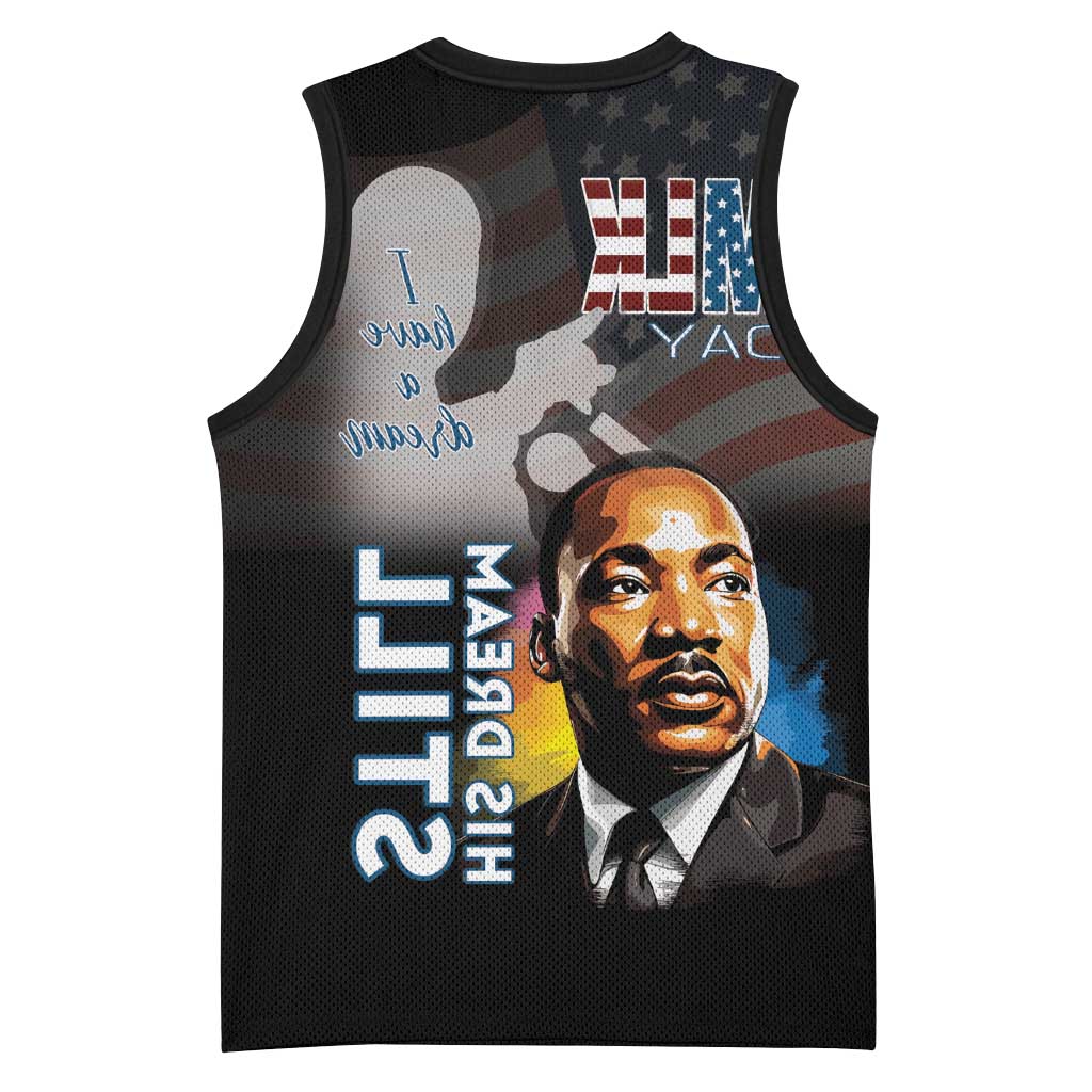 Black Americans Happy MLK Day Basketball Jersey I Have A Dream - African Pride