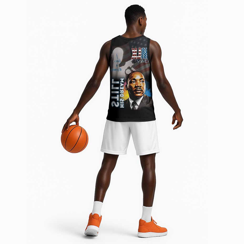 Black Americans Happy MLK Day Basketball Jersey I Have A Dream - African Pride