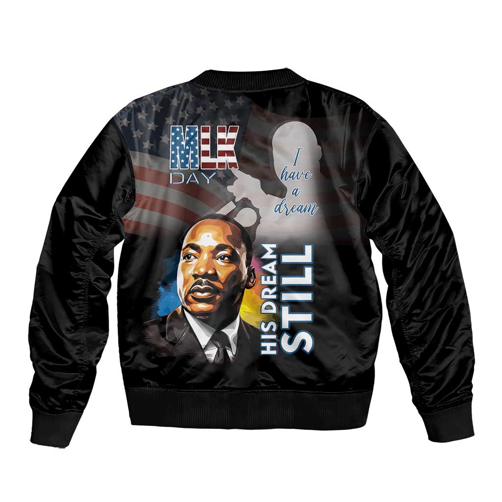 Black Americans Happy MLK Day Bomber Jacket I Have A Dream