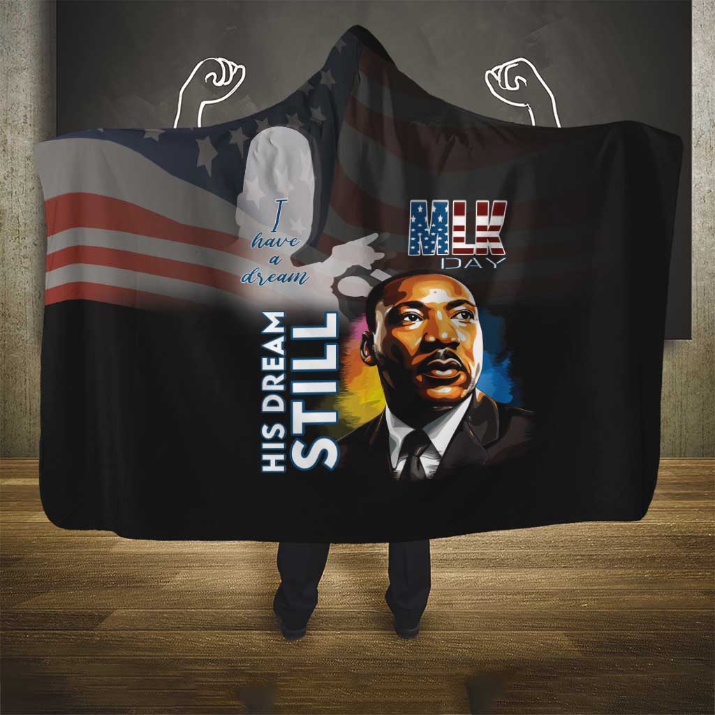 Black Americans Happy MLK Day Hooded Blanket I Have A Dream
