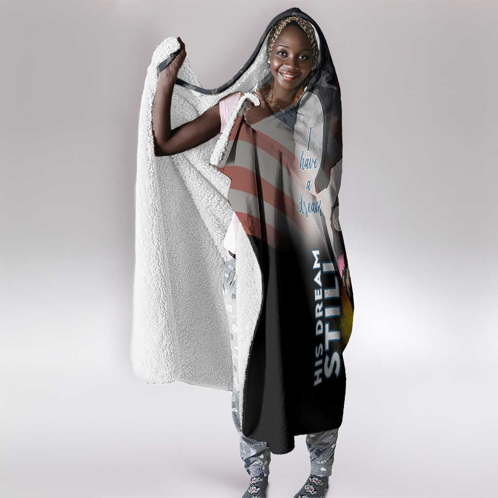 Black Americans Happy MLK Day Hooded Blanket I Have A Dream