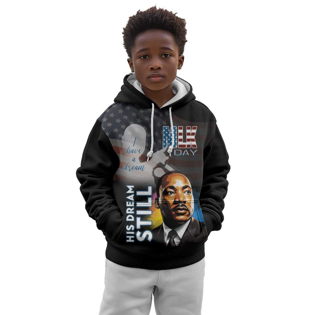 Black Americans Happy MLK Day Kid Hoodie I Have A Dream