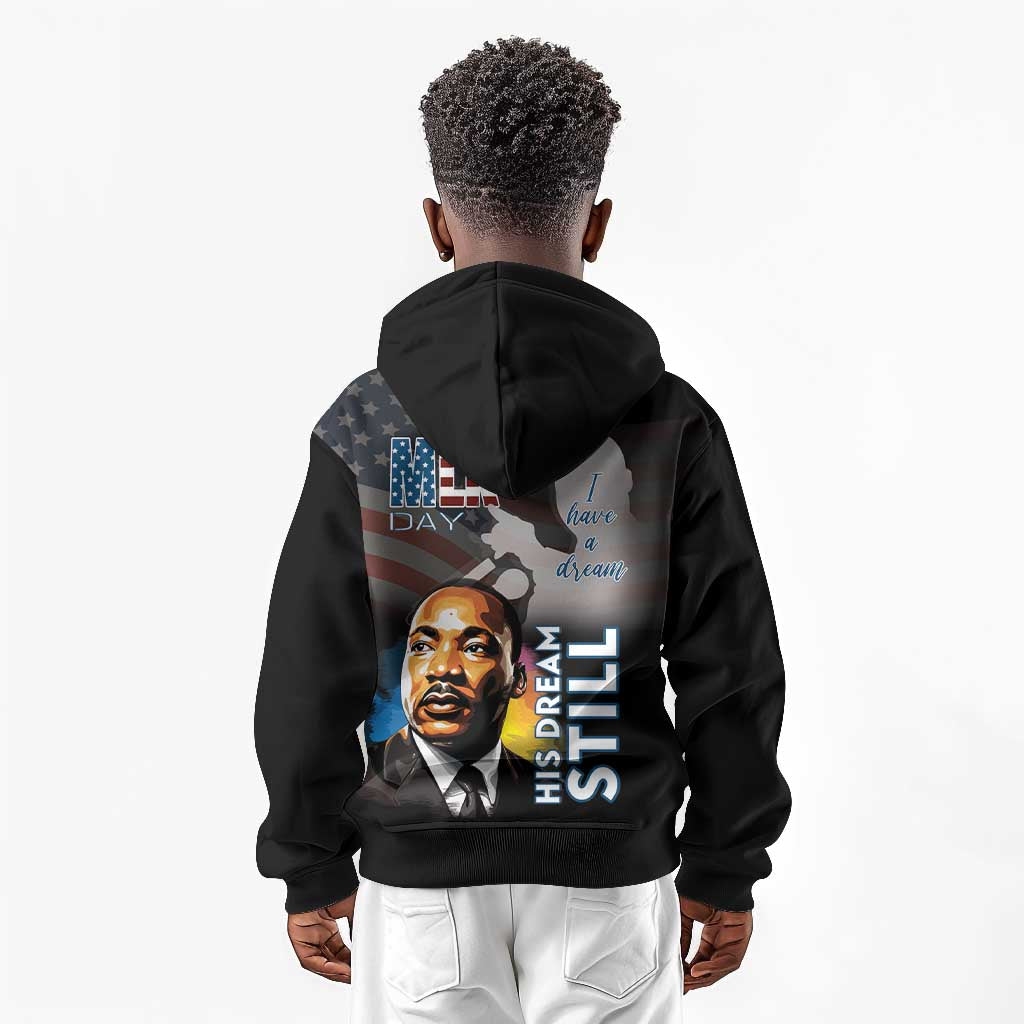 Black Americans Happy MLK Day Kid Hoodie I Have A Dream