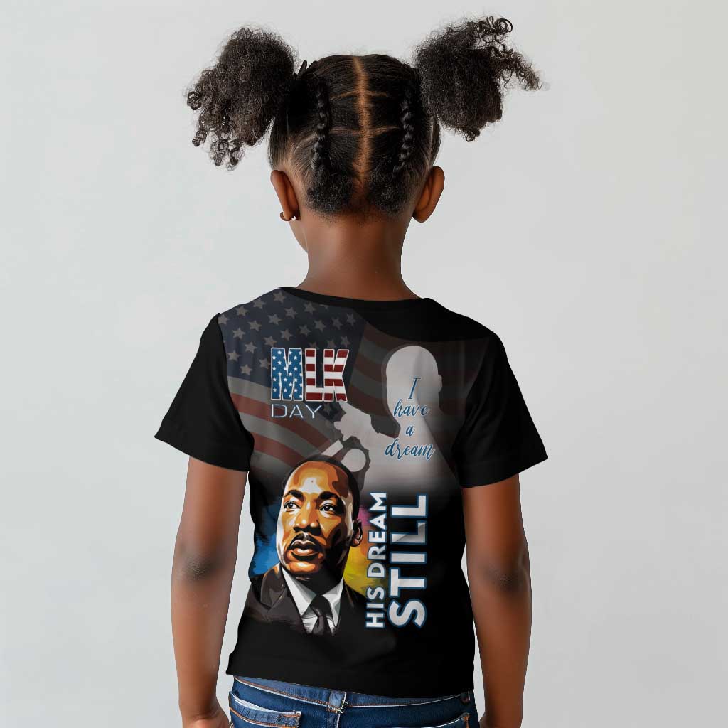 Black Americans Happy MLK Day Kid T shirt I Have A Dream