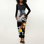 Black Americans Happy MLK Day Long Sleeve Bodycon Dress I Have A Dream LT15